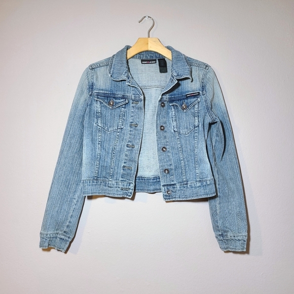 Dkny Jackets & Blazers - DKNY Jeans Blue Crop Denim Jacket